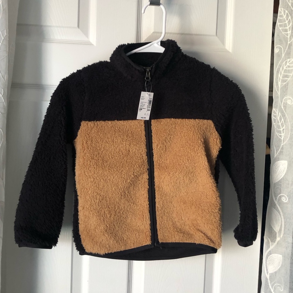 New The Children’s Place Fleece kids Jacket full zip up colorblock boy sz S 5/6